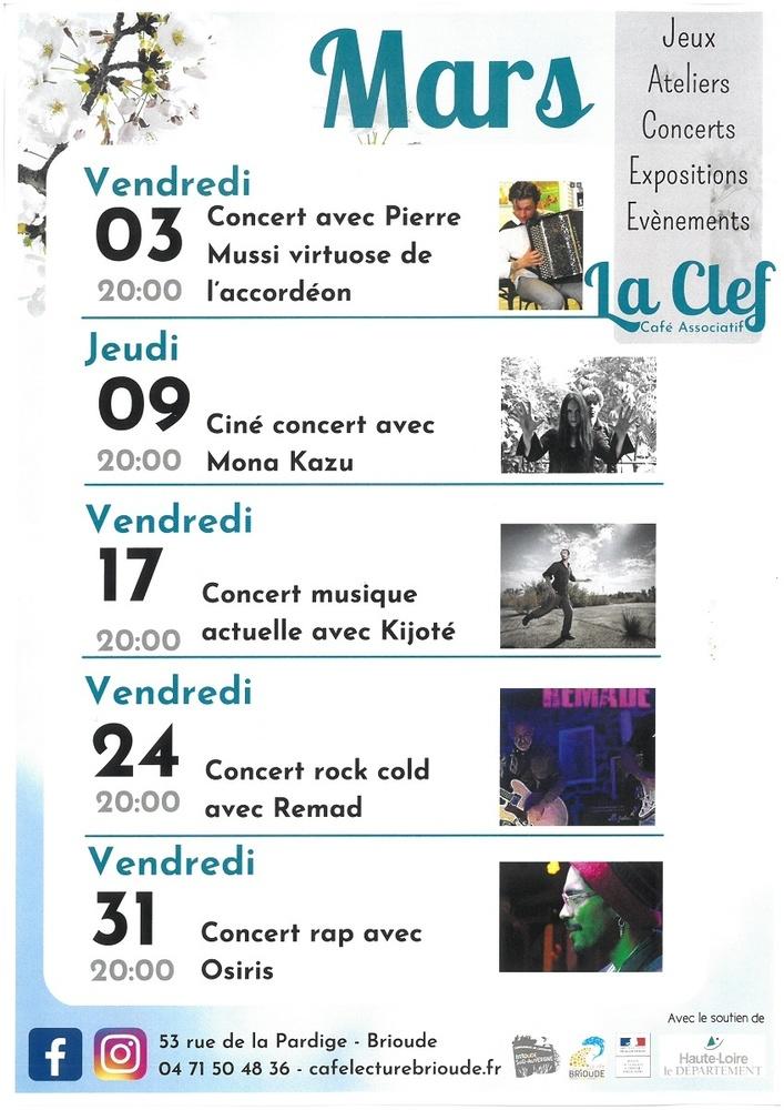 Concerts à La Clef