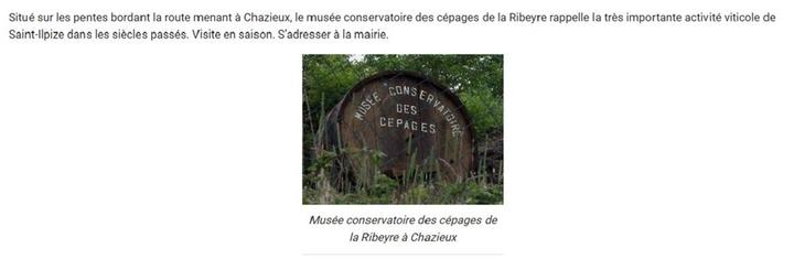 Musée conservatoire des cépages e la Ribeyre