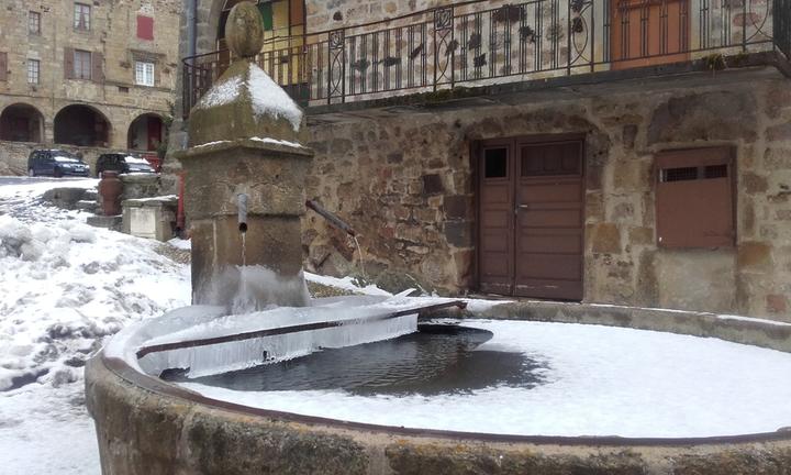 Fontaine hivernale